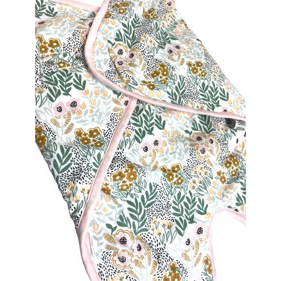 Nordstrom COTTON WRAP BABY BUNTING  | NWT | White Pink Wildflowers Print - Picture 3 of 11